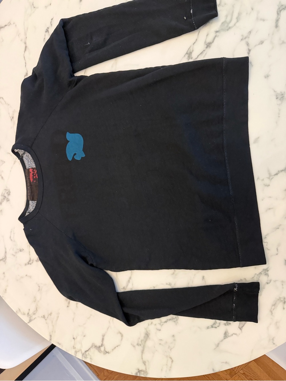 freecity Black Sweatshirt with Red Logo Accent